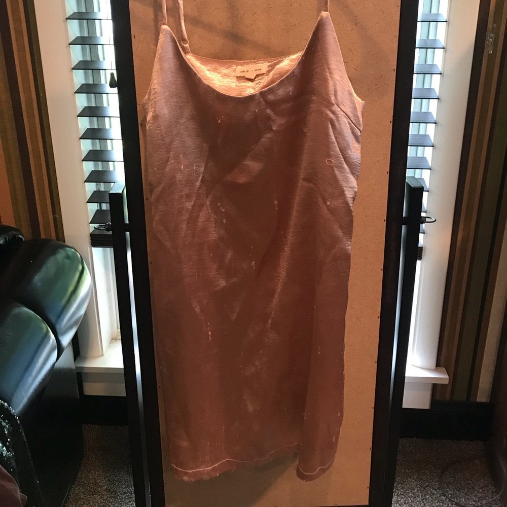 Silence + noice pink metallic dress